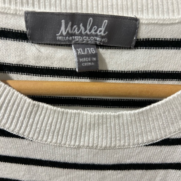 Marled Striped Après Ski Sweater sz XL - Picture 2 of 5